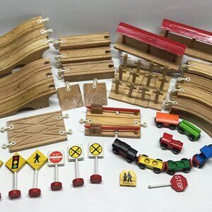 110 LOT of 1993 Whistlin' Dixie Thomas & Friends Wooden Track TRAINS Accessories